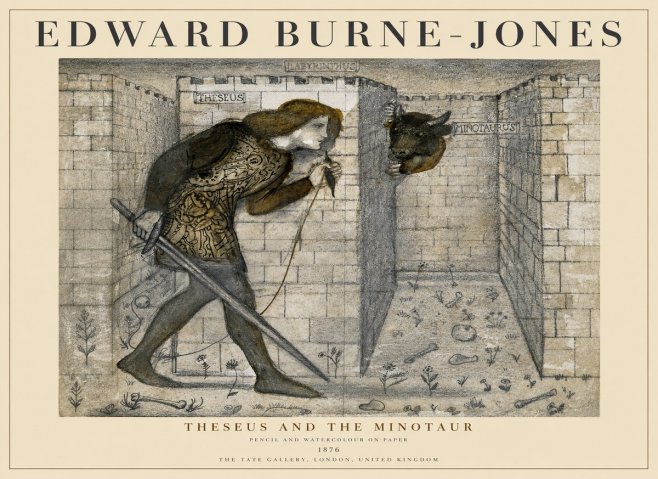 Edward Burne-Jones Theseus and the Minotaur No1 - Juliste