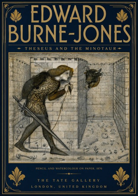 Edward Burne-Jones Theseus and the Minotaur No5 - Juliste