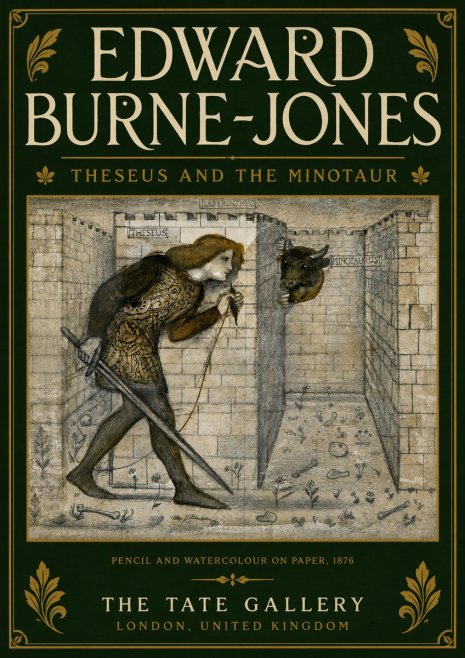 Edward Burne-Jones Theseus and the Minotaur No6 - Juliste