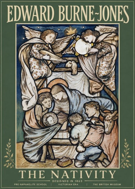 Edward Burne-Jones The Nativity No5 - Juliste