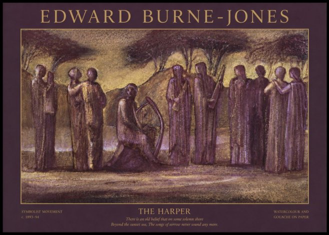 Edward Burne-Jones The Harp of Life No5 - Juliste