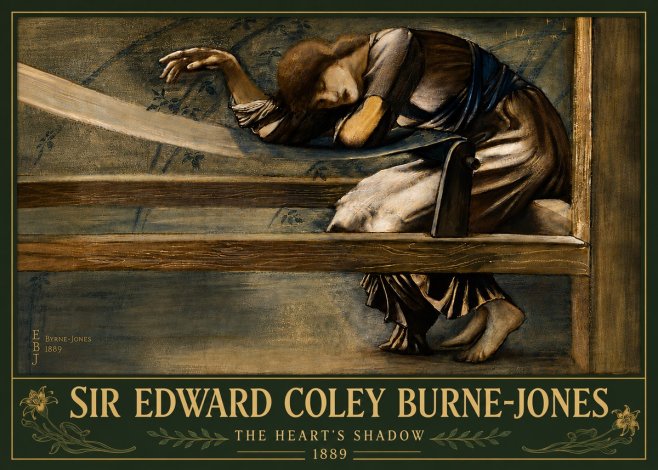 Edward Burne-Jones The Heart's Shadow No6 - Juliste