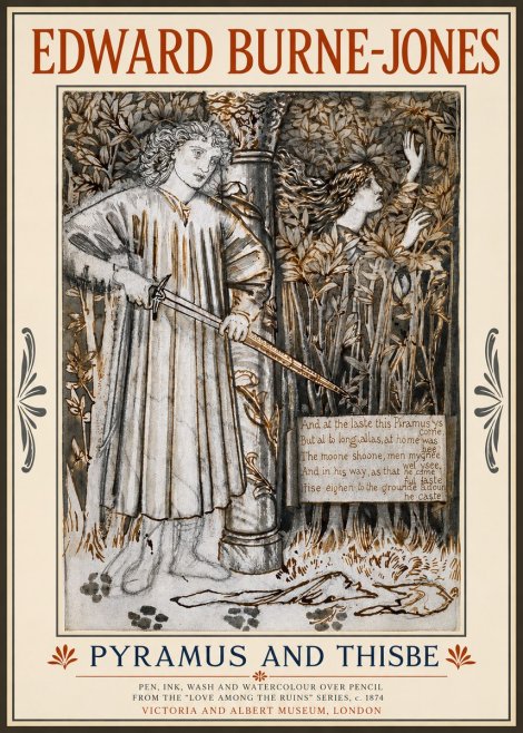 Edward Burne-Jones Pyramus and Thisbe No3 - Juliste