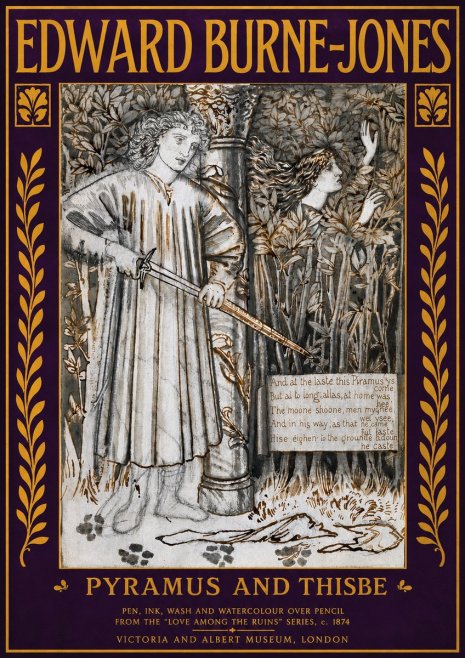 Edward Burne-Jones Pyramus and Thisbe No4 - Juliste