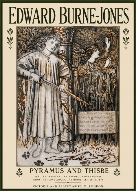 Edward Burne-Jones Pyramus and Thisbe No5 - Juliste