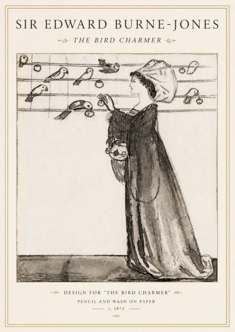 Edward Burne-Jones The Bird Charmer No1 - Juliste