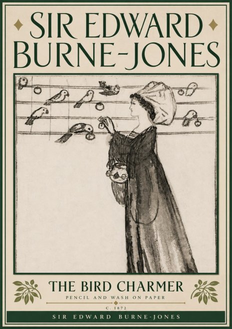 Edward Burne-Jones The Bird Charmer No6 - Juliste