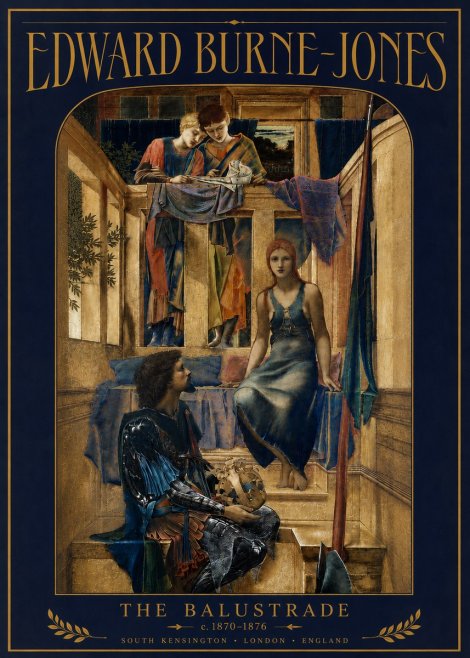 Edward Burne-Jones The Balustrade No4 - Juliste