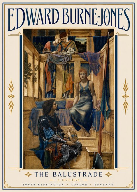 Edward Burne-Jones The Balustrade No6 - Juliste