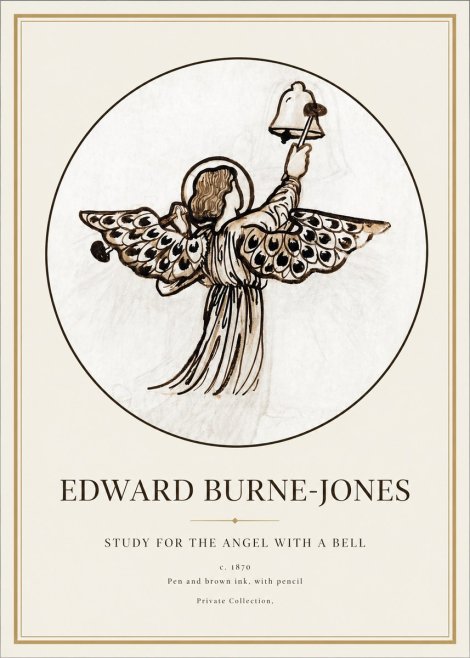Edward Burne-Jones Study for the Angel with a Bell No1 - Juliste