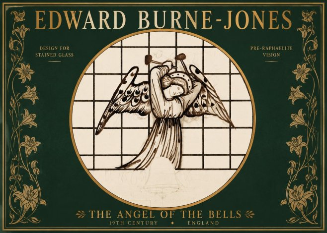 Edward Burne-Jones The Angel of the Bells No2 - Juliste