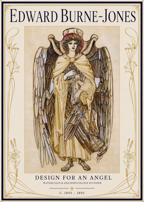 Edward Burne-Jones Design for an Angel No1 - Juliste