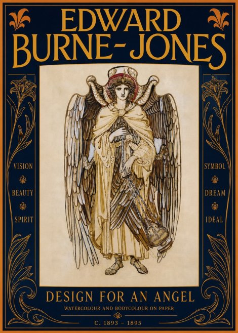 Edward Burne-Jones Design for an Angel No4 - Juliste