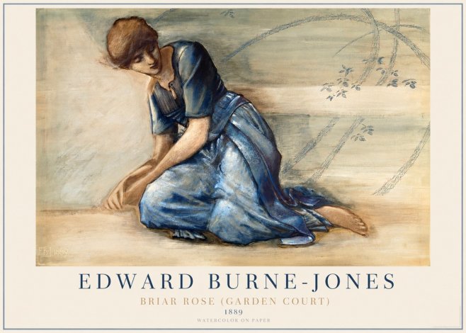Edward Burne-Jones Briar Rose (Garden Court) No1 - Juliste
