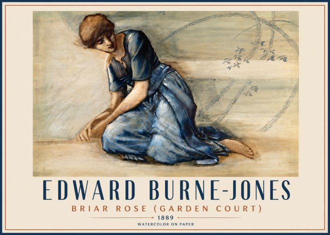 Edward Burne-Jones Briar Rose (Garden Court) No4 - Juliste