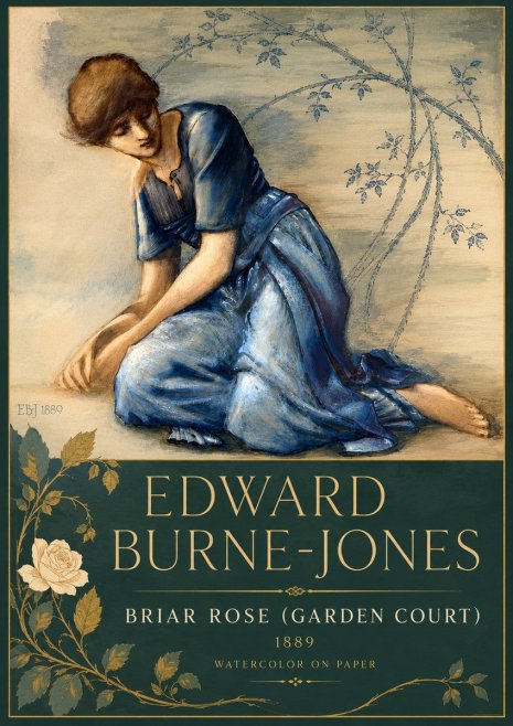 Edward Burne-Jones Briar Rose (Garden Court) No5 - Juliste