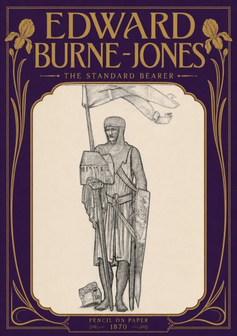 Edward Burne-Jones The Standard Bearer No5 - Juliste