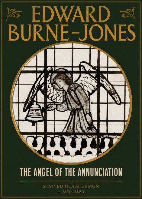 Edward Burne-Jones The Angel of the Annunciation (Stained Glass Design) No2 - Juliste