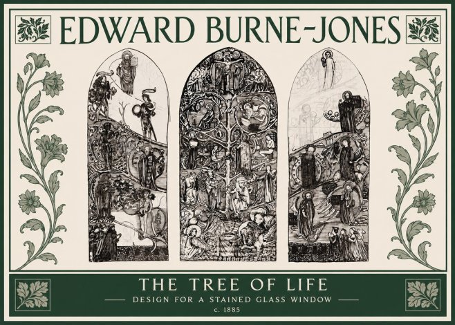 Edward Burne-Jones The Tree of Life No3 - Juliste