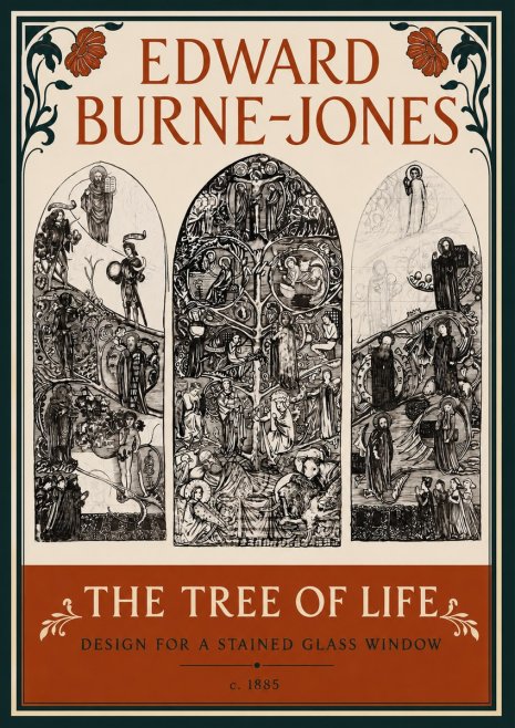 Edward Burne-Jones The Tree of Life No4 - Juliste