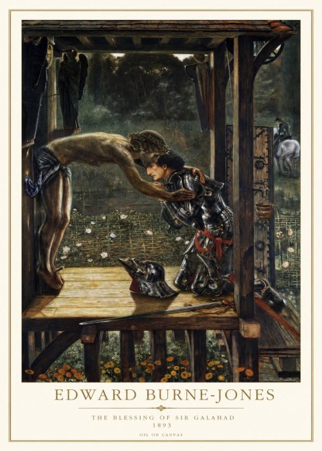 Edward Burne-Jones The Blessing of Sir Galahad No1 - Juliste