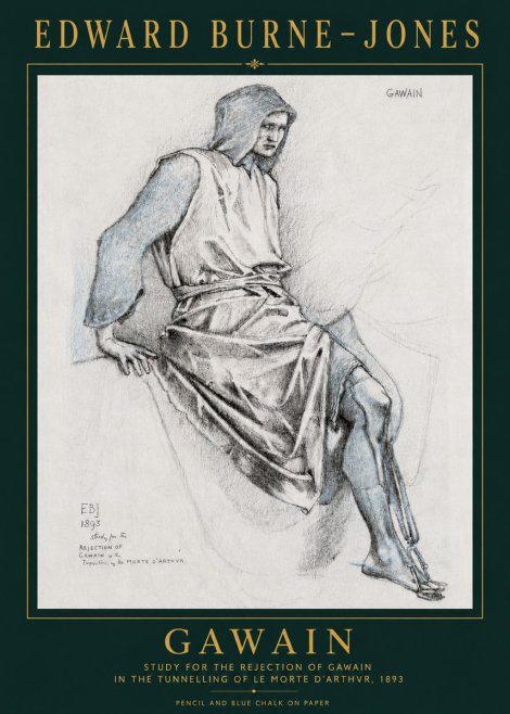 Edward Burne-Jones Gawain - Study for the Rejection of Gawain in the Tunnelling of Le Morte D'arthur, 1893 No3 - Juliste