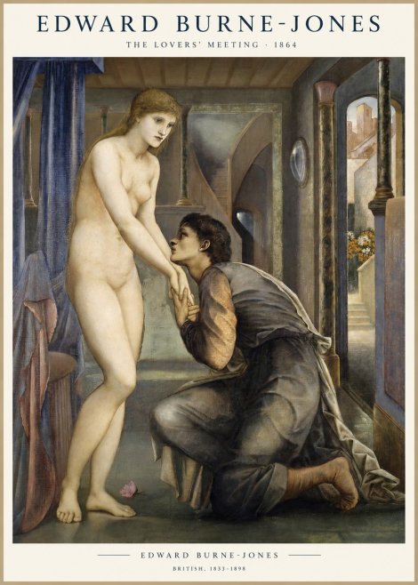 Edward Burne-Jones The Lovers' Meeting No1 - Juliste