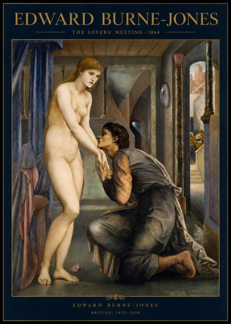 Edward Burne-Jones The Lovers' Meeting No2 - Juliste