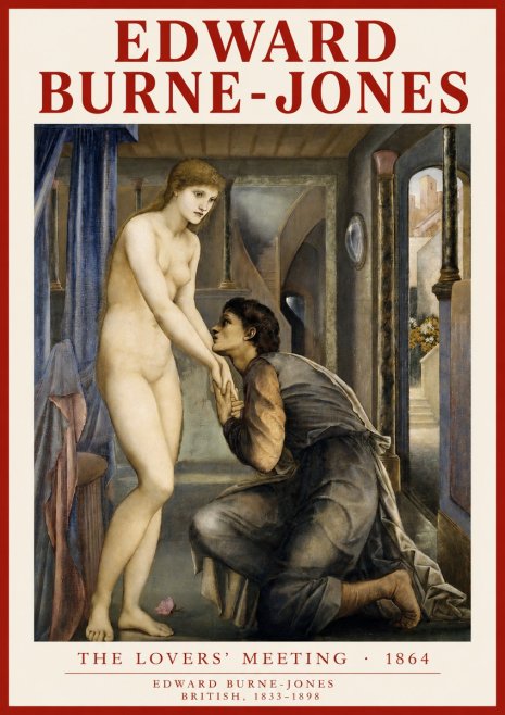 Edward Burne-Jones The Lovers' Meeting No3 - Juliste