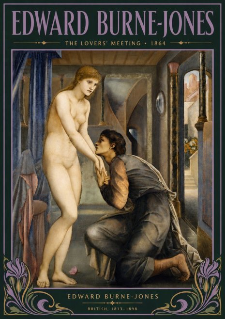 Edward Burne-Jones The Lovers' Meeting No4 - Juliste
