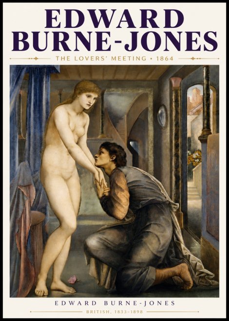 Edward Burne-Jones The Lovers' Meeting No5 - Juliste