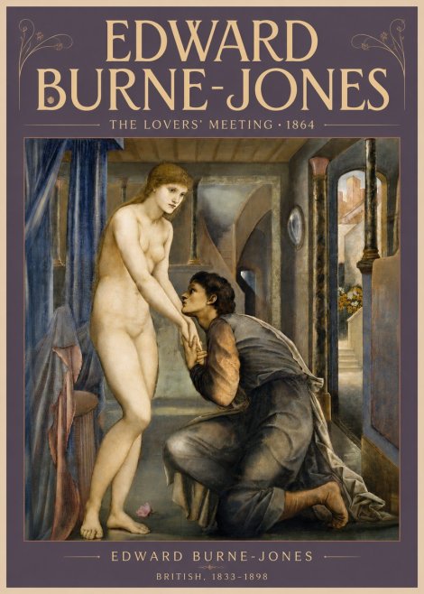 Edward Burne-Jones The Lovers' Meeting No6 - Juliste