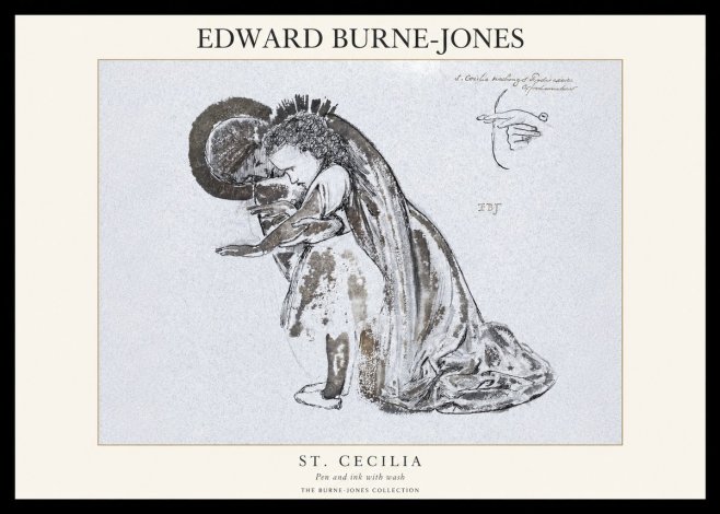 Edward Burne-Jones St. Cecilia No1 - Juliste
