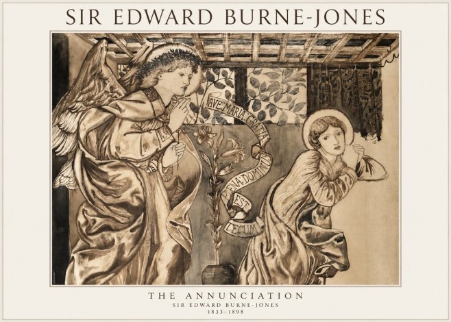 Edward Burne-Jones The Annunciation II No1 - Juliste