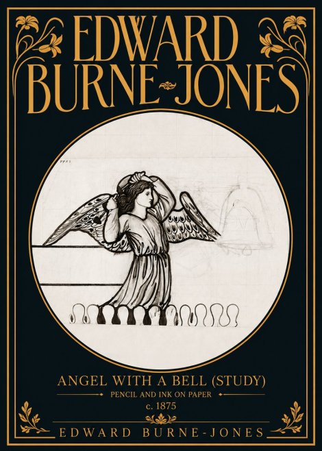 Edward Burne-Jones Angel with a Bell (Study) No5 - Juliste