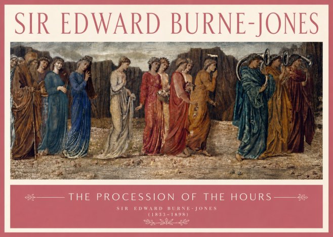 Edward Burne-Jones The Procession of the Hours No3 - Juliste