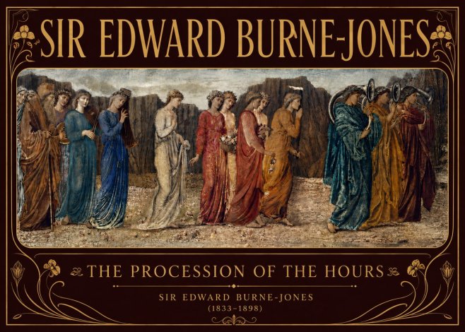 Edward Burne-Jones The Procession of the Hours No6 - Juliste