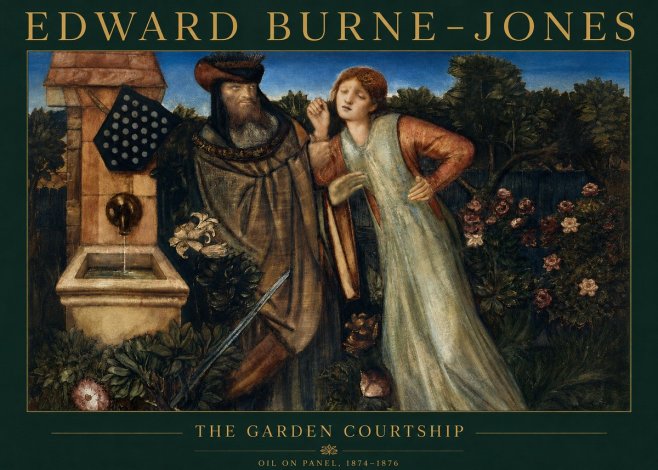 Edward Burne-Jones The Garden Courtship No2 - Juliste