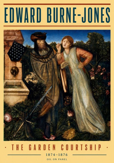 Edward Burne-Jones The Garden Courtship No5 - Juliste