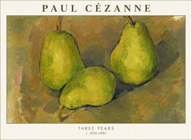Paul Cézanne Three Pears No1 - Juliste