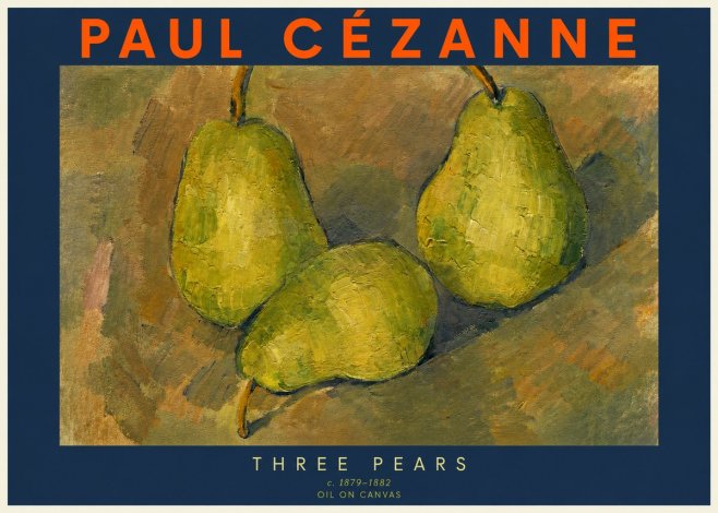 Paul Cézanne Three Pears No2 - Juliste
