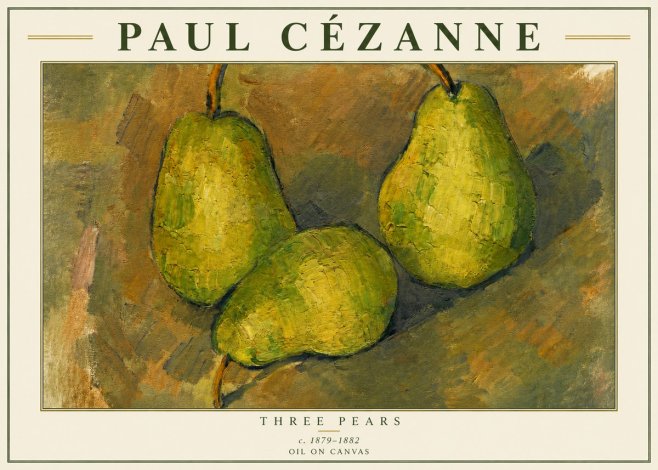 Paul Cézanne Three Pears No3 - Juliste