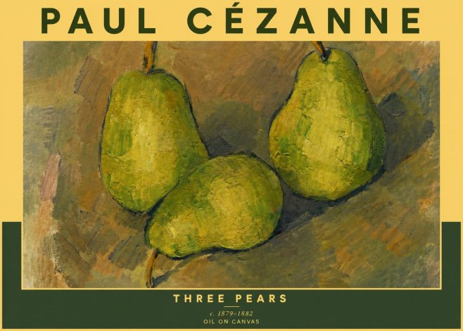 Paul Cézanne Three Pears No4 - Juliste