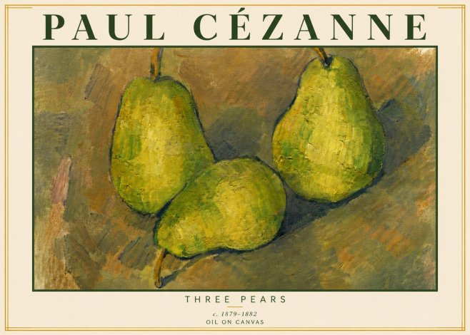 Paul Cézanne Three Pears No6 - Juliste