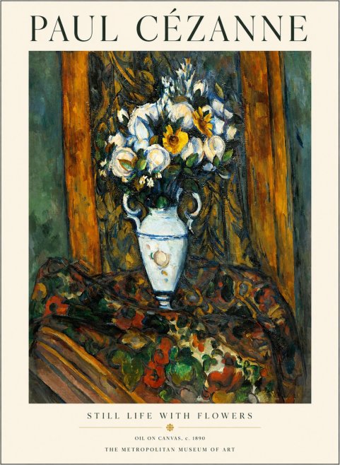 Paul Cézanne Still Life with Flowers No1 - Juliste