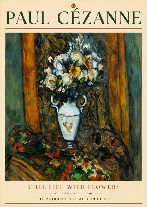 Paul Cézanne Still Life with Flowers No3 - Juliste