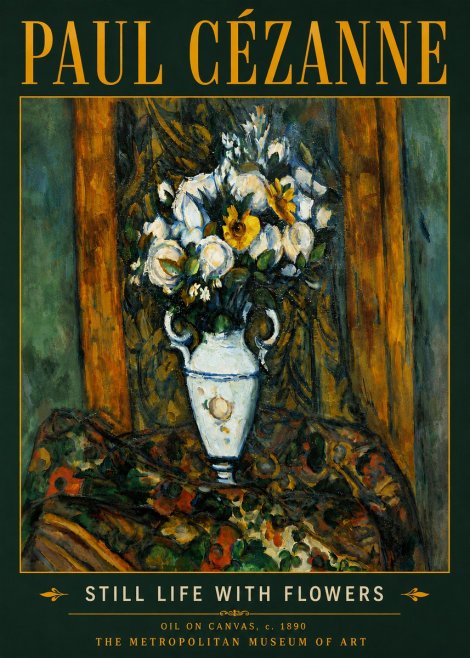 Paul Cézanne Still Life with Flowers No6 - Juliste