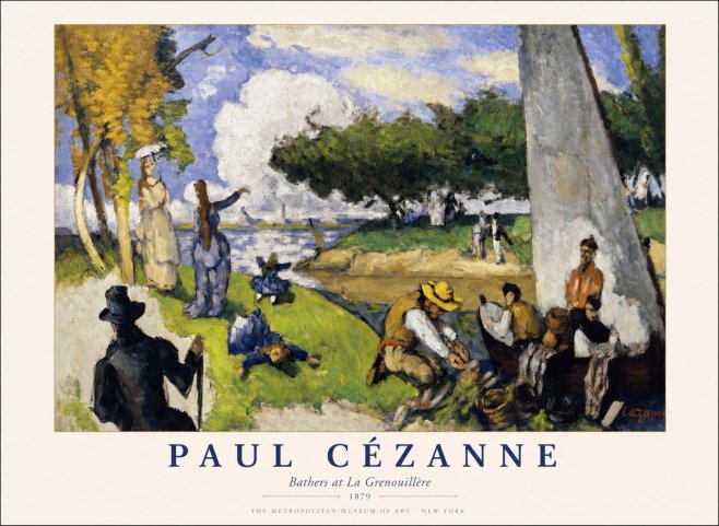 Paul Cézanne Bathers at La Grenouillère No1 - Juliste