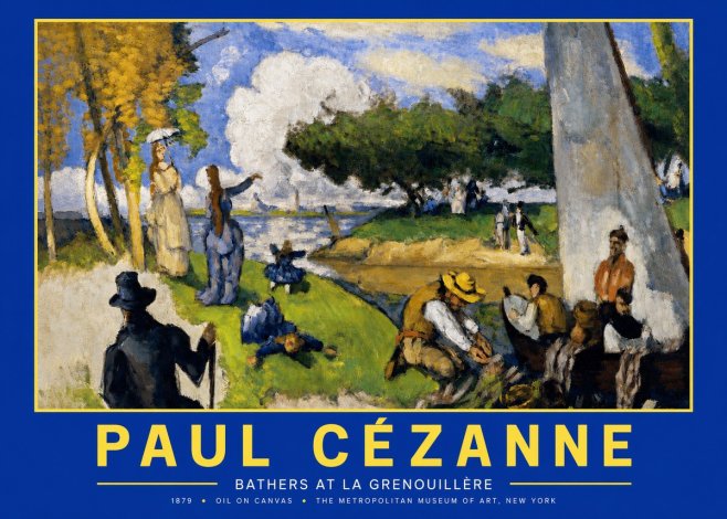 Paul Cézanne Bathers at La Grenouillère No2 - Juliste