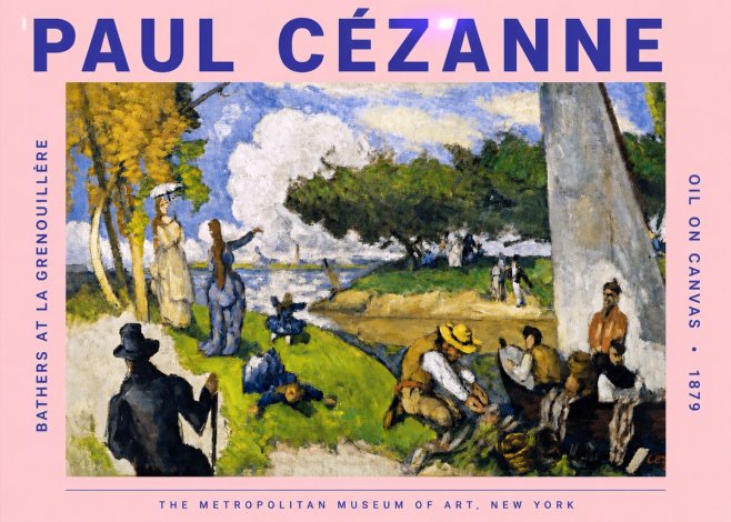 Paul Cézanne Bathers at La Grenouillère No4 - Juliste